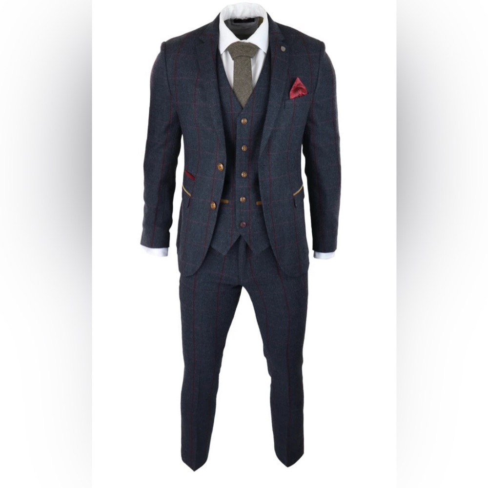 NWT Paul Andrew Madrid 3-Piece Tweed Suit